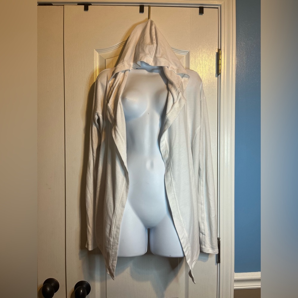 Athleta Nirvana Pranayama Hooded Wrap Cardigan‎ - White - Size Small - Picture 2 of 5
